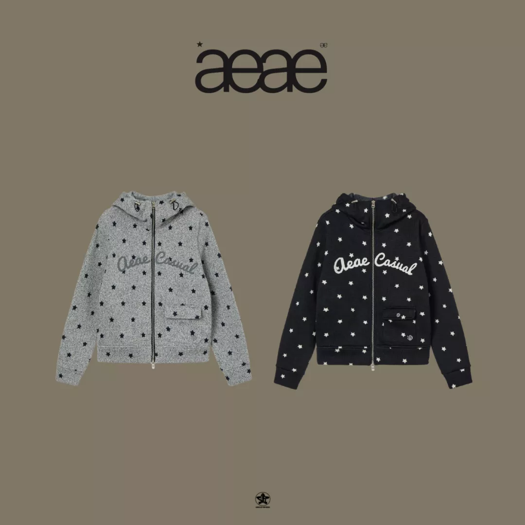 aeae STAR HIGH NECK ZIP UP星星高領拉鍊上衣