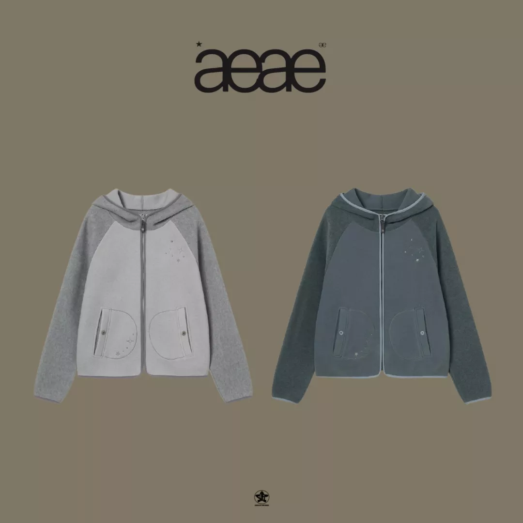 aeae STELLA FLEECE ZIP UP HOODIE刷毛連帽拉鍊外套