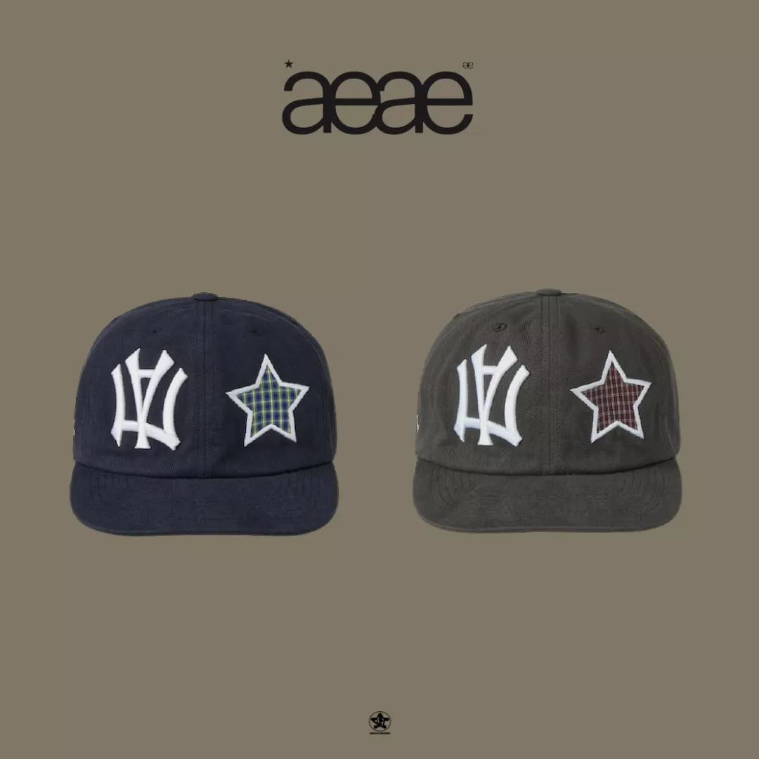 aeae STAR PATCH AE SYMBOL CAP星形拼接 AE 標誌棒球帽