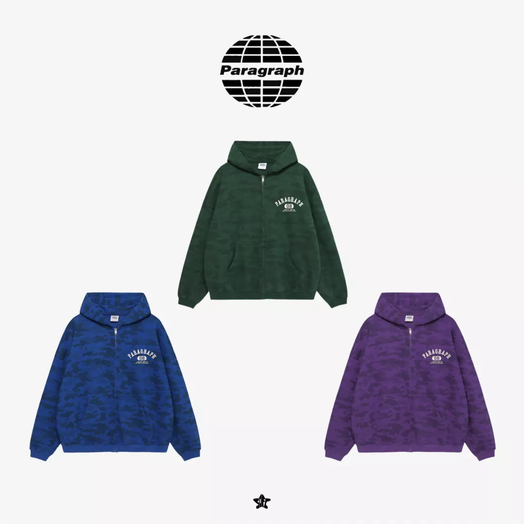 PARAGRAPH CAMO ZIP HOODIE迷彩連帽拉鍊外套