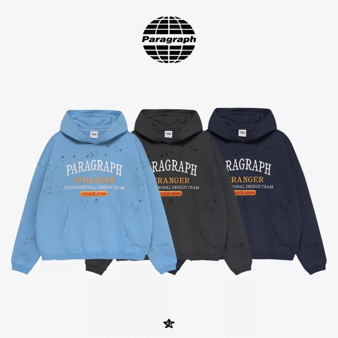 PARAGRAPH STRANGER LOGO HOODIE刷破連帽上衣