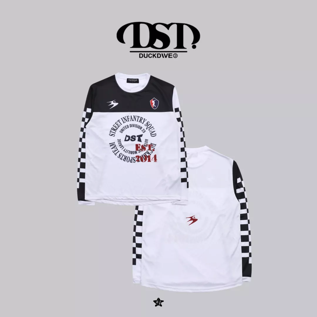 DUCKDIVE다이얼링 버튼 크롭 져지 롱슬리브Dialing 按扣短版運動長袖上衣