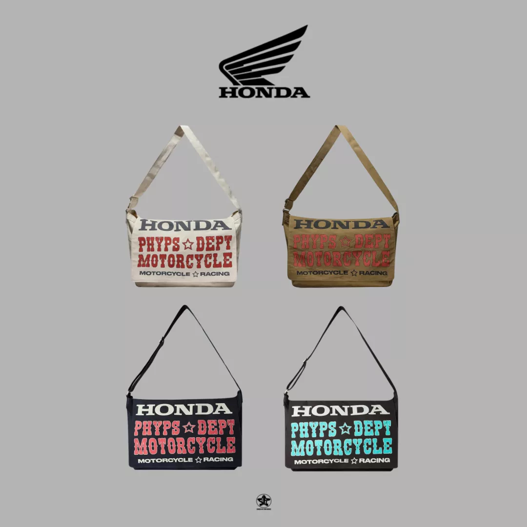Honda Typography Duffel Canvas bag字母印花帆布圓筒包