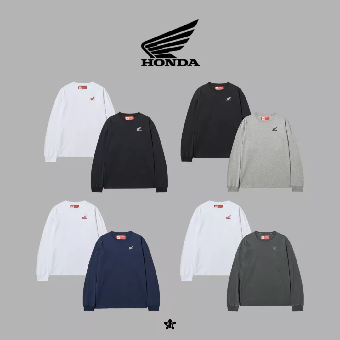 Honda riginal Wing Logo Sleeve 經典羽翼LOGO長袖T-shirt (2入組)