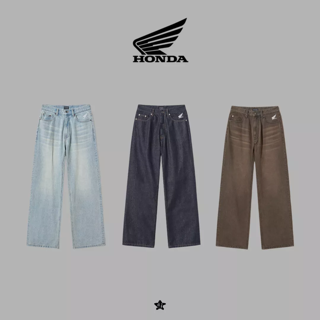 Honda Wide Fit Denim Pants復古水洗寬版牛仔褲