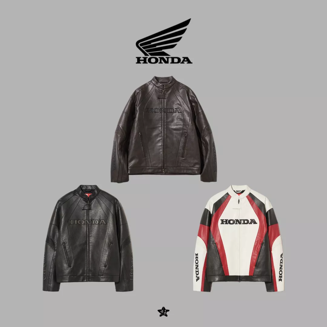 Honda Engineered Leather Original Motorcycle Jacket專業剪裁寬版純素皮賽車夾克
