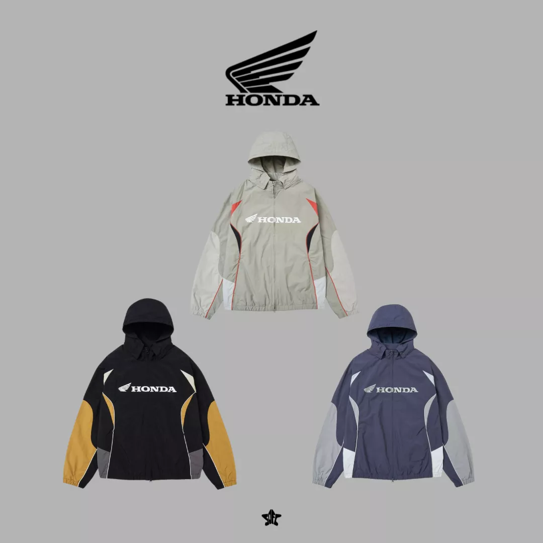 Honda Nylon 2way Track Windbreaker Blokecore 風格Taslan連帽機能防風外套
