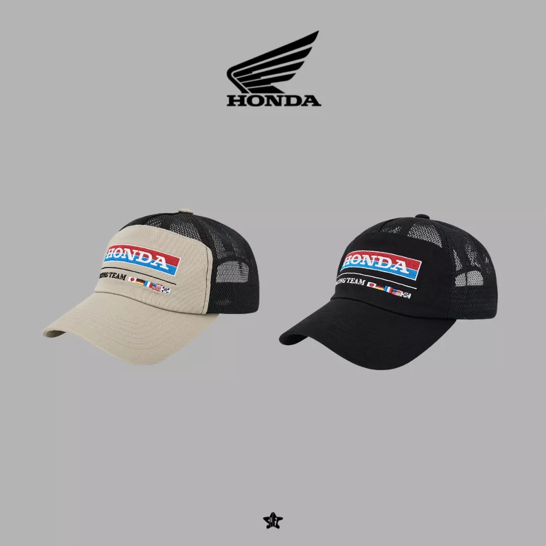 Honda Mesh Trucker Cap運動風格賽車網眼卡車帽