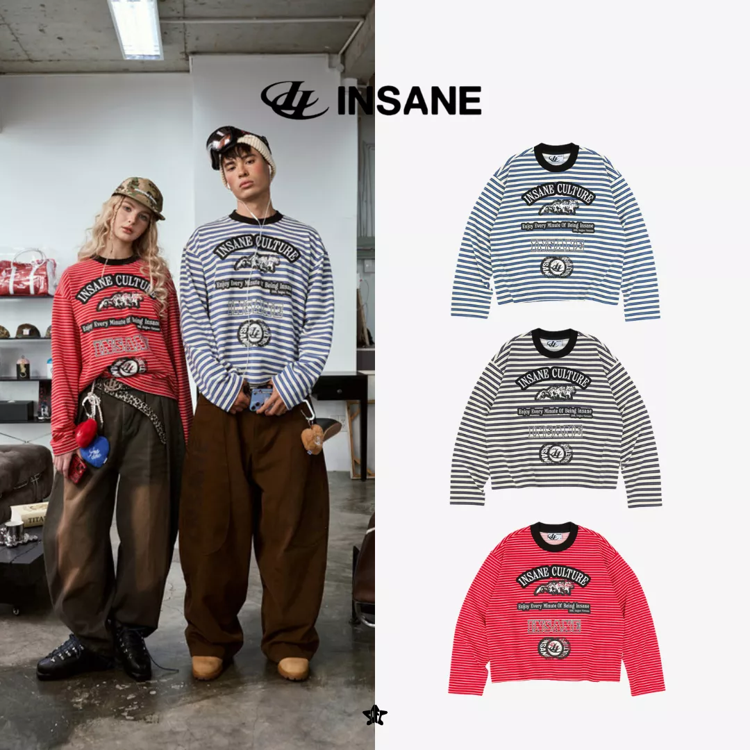 INSANE Culture Line Striped LongSleeve文化線條條紋長袖上衣