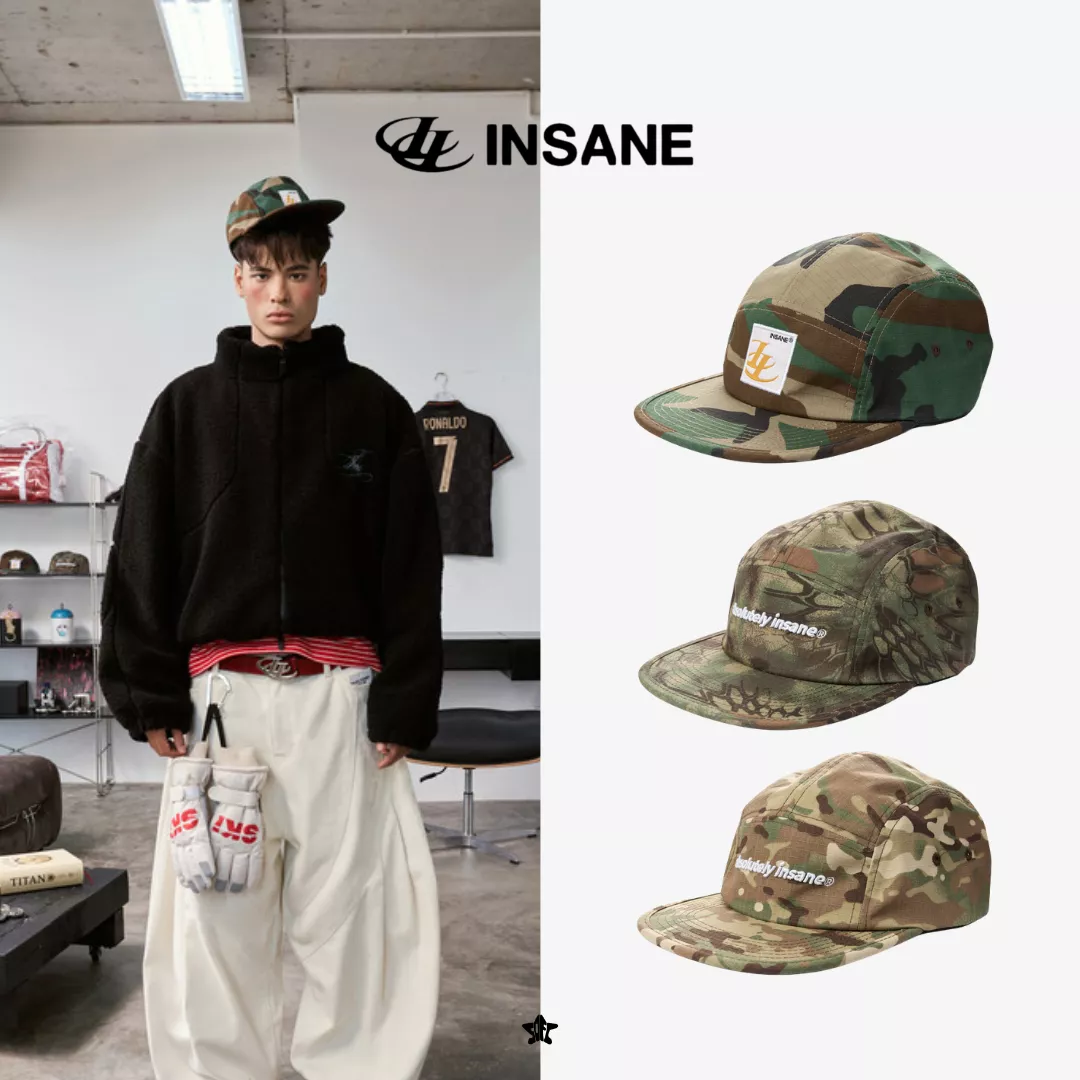 INSANE Combat Wave Camo 5Panel Cap戰鬥迷彩五分割帽