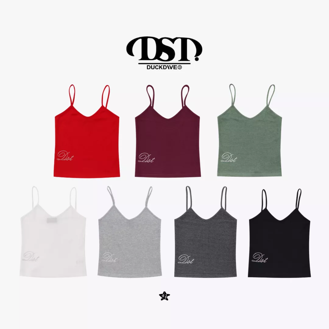 DUCKDIVE DST Soft Cami Sleeveless 軟糯水鑽Logo細肩帶小背心