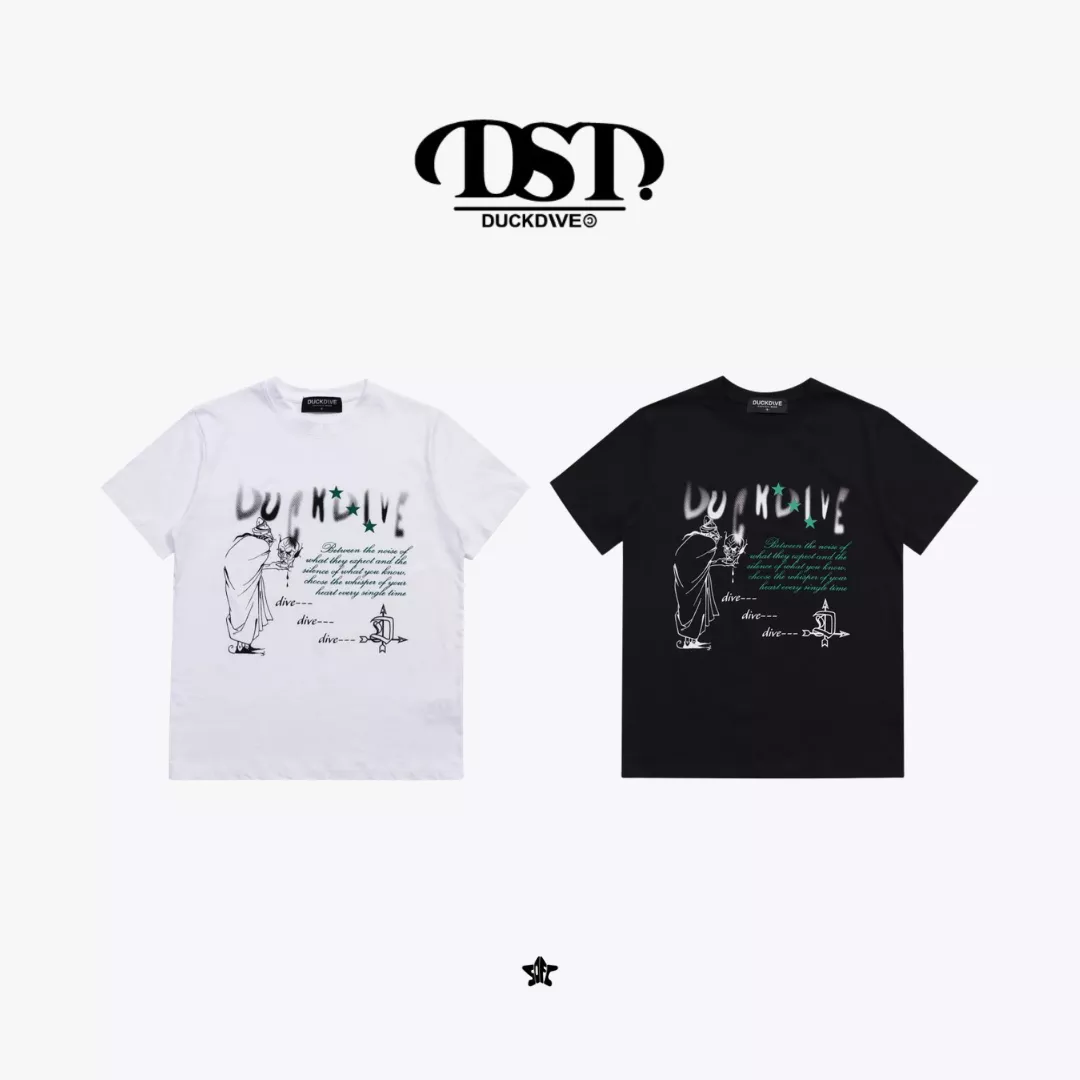 DUCKDIVE Genie Graphic Short Sleeve T-Shirt 精靈塗鴉噴漆復古短袖