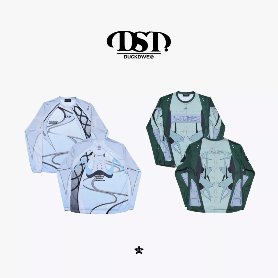 DUCKDIVE Weld Iron Jersey Long Sleeve鐵焊機械感復古拼接球衣長袖