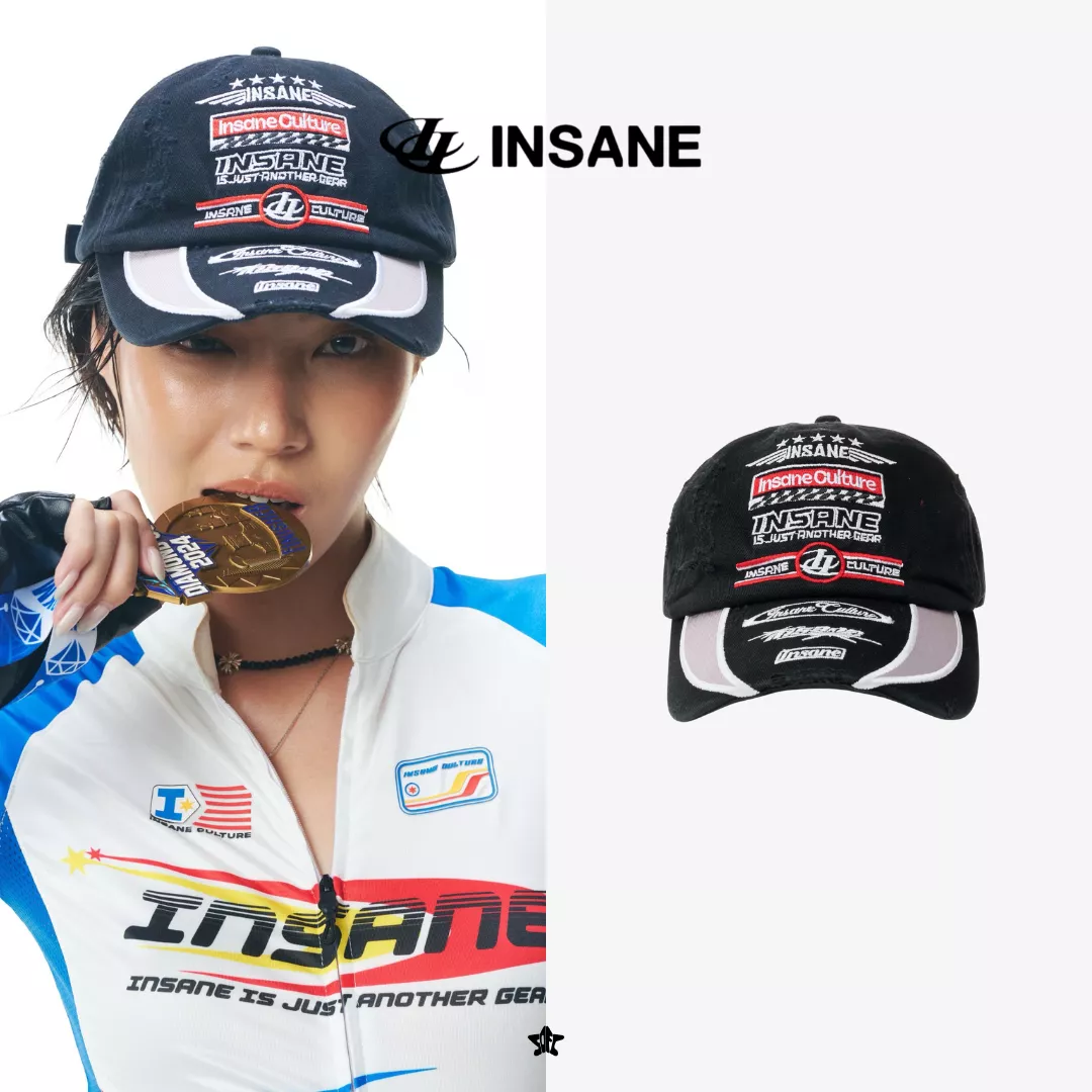 INSANE Sponsor Cap美式賽車復古水洗純棉刺繡老帽
