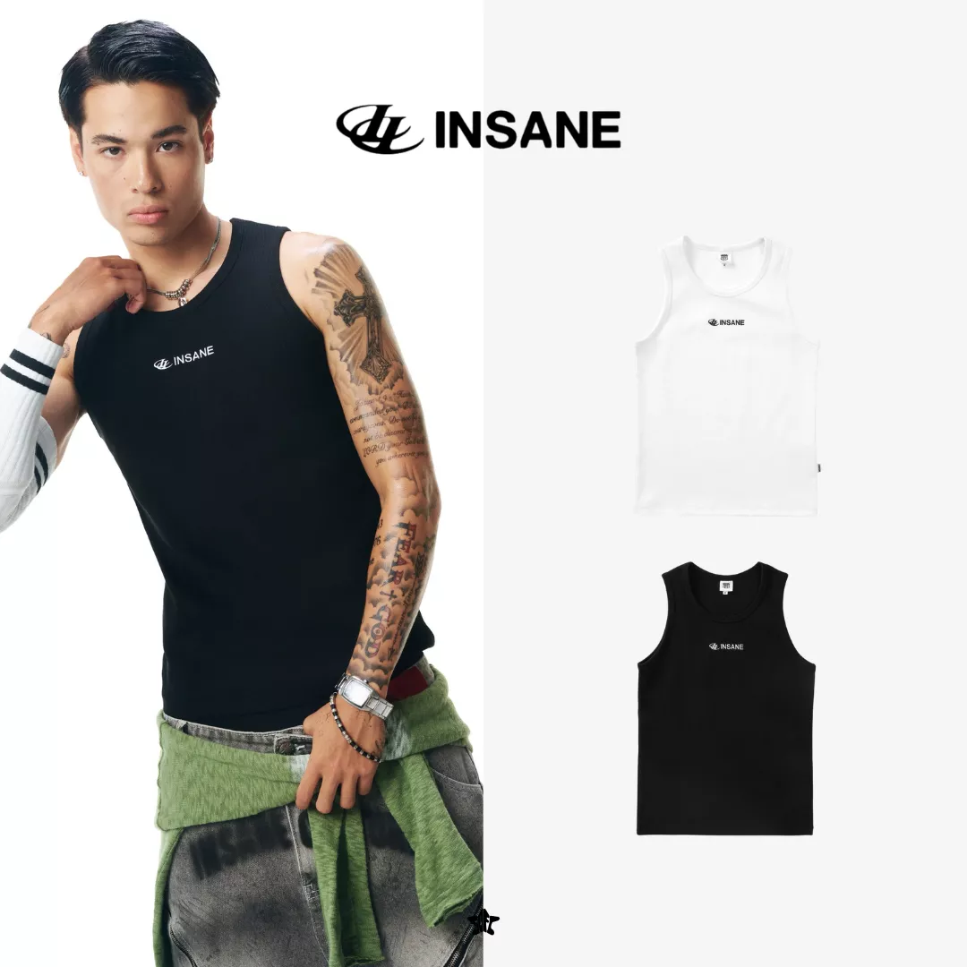 INSANE Signature TankTop簽名草寫重工刺繡純棉坦克背心