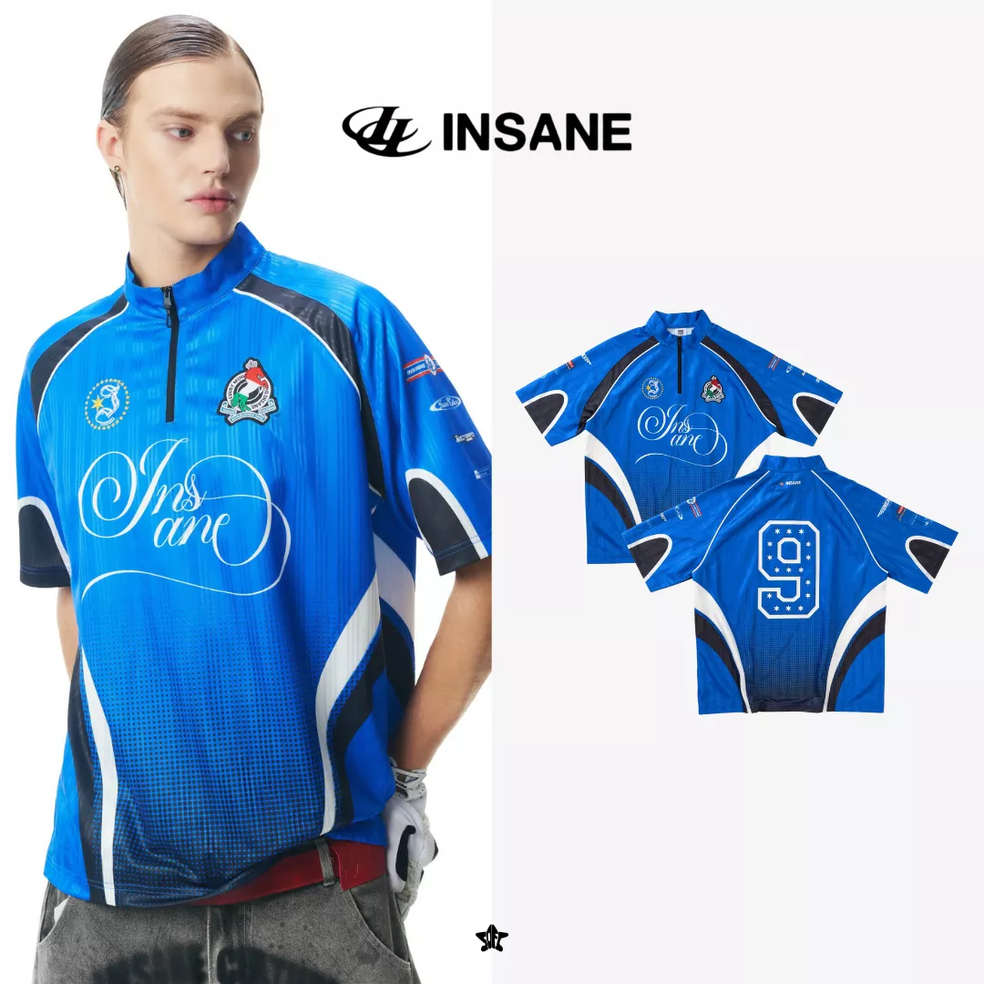 INSANE Milano Jersey立領半拉鍊拼色米蘭運動球衣