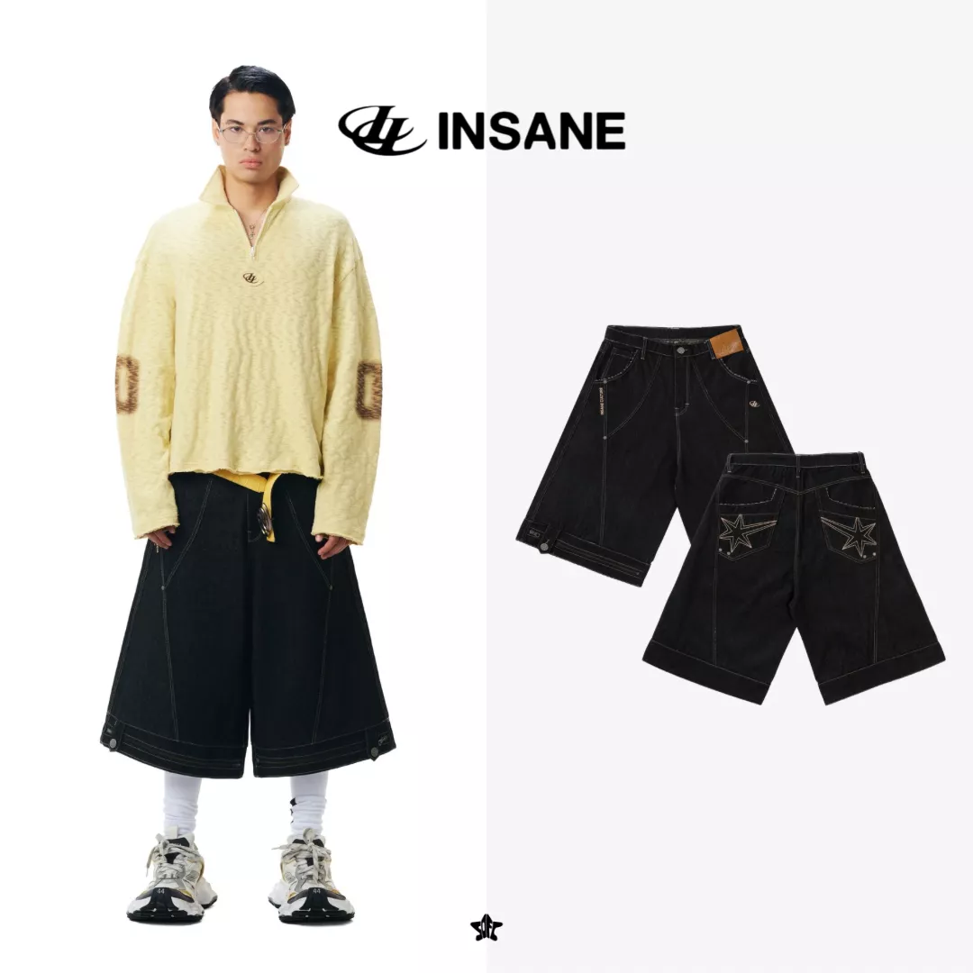 INSANE Smoke Raw Denim Jorts煙燻原色工裝單寧五分牛仔短褲