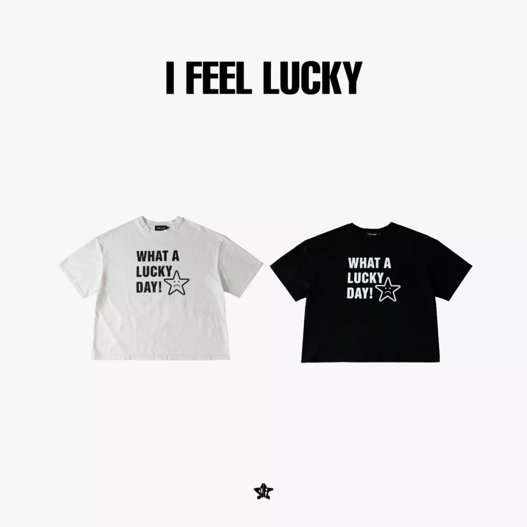 IFEELLUCKY What a lucky day! 寬鬆短袖上衣