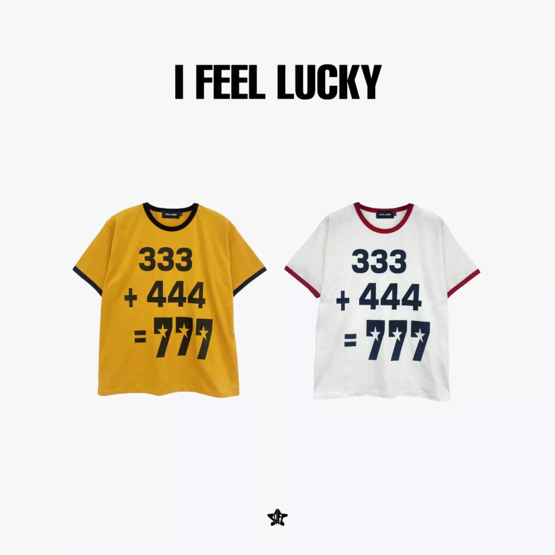 I FEEL LUCKY Education tshirt 趣味數學公式滾邊短袖上衣