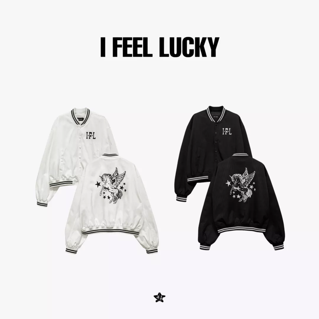 I FEEL LUCKY IFL unicorn stadium jacket獨角獸微短版棒球外套