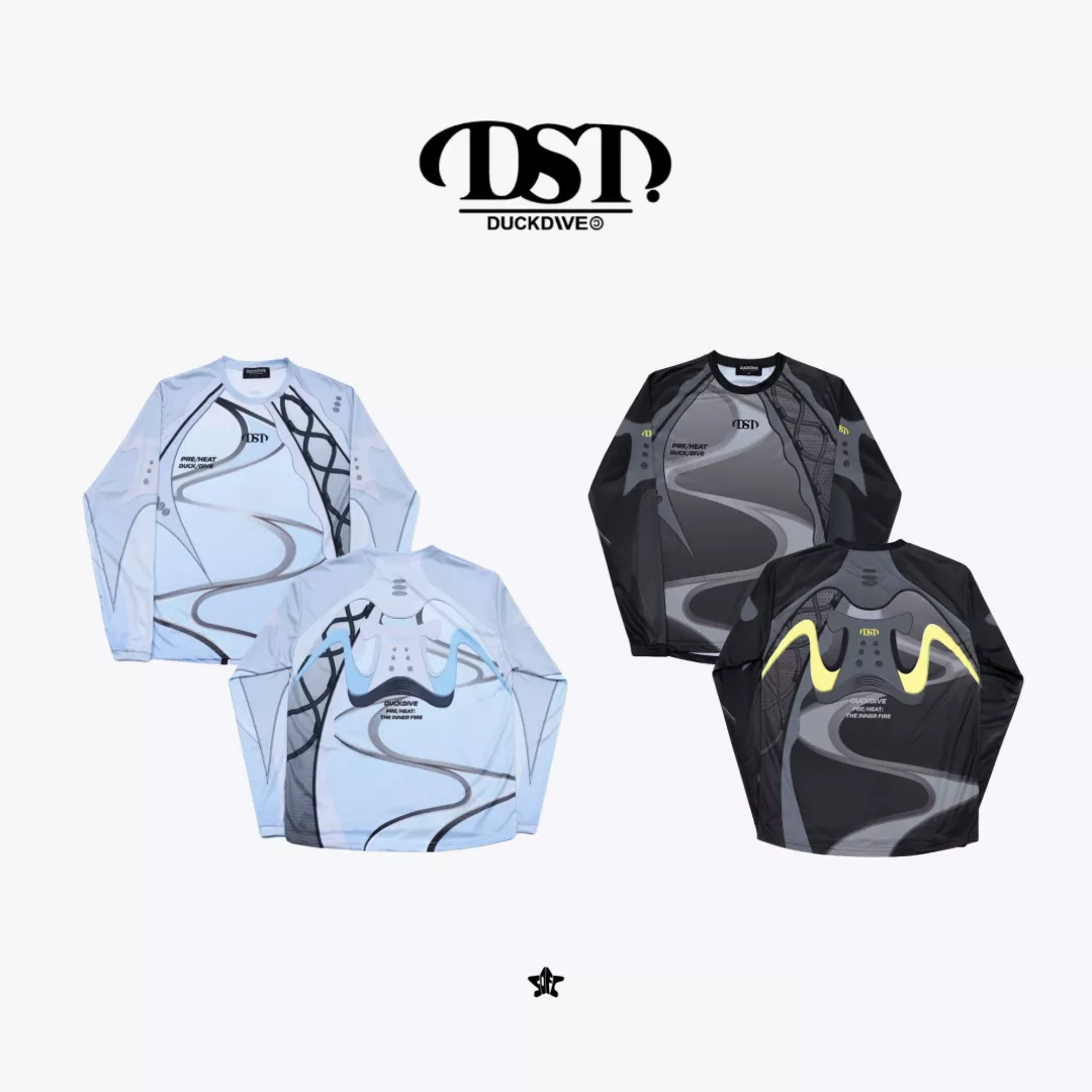 DUCKDIVE Helix Flow Jersey Long-Sleeve 螺旋流體風長袖運動球衣
