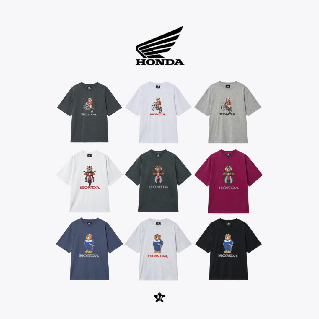 HONDA Bear Graphic Short-Sleeve Light Tee 2小熊印花短袖上衣2