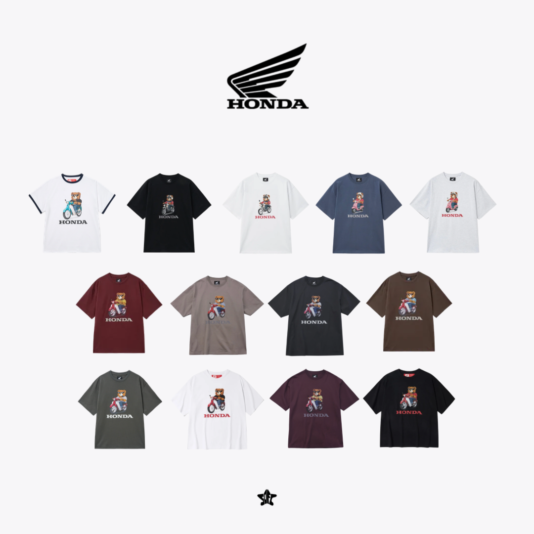 HONDA Bear Graphic Short-Sleeve Light Tee小熊印花短袖上衣