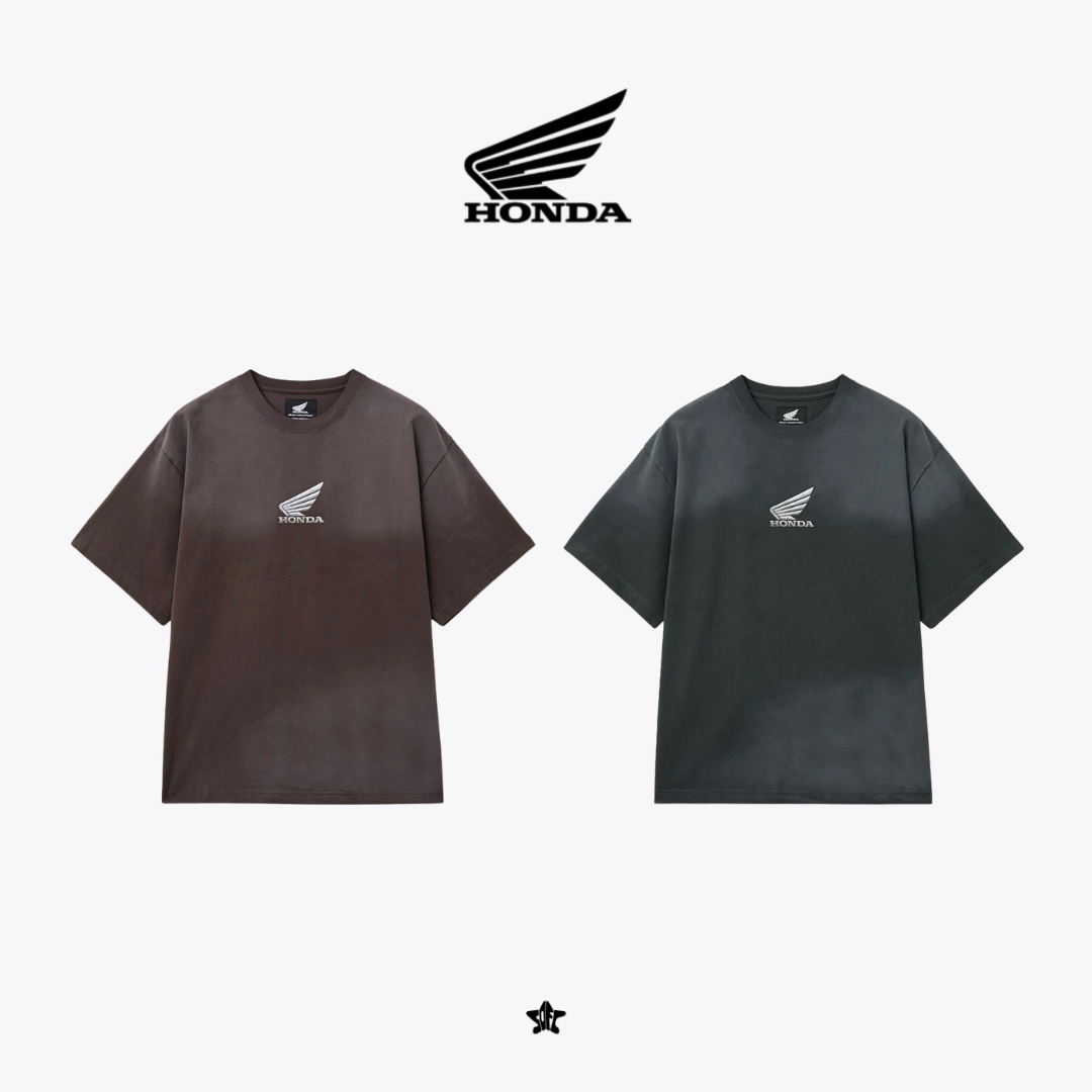 HONDA Metal Wing Logo Graphic Honda Vintage Regular Fit T-Shirt 金屬翅膀標誌印花復古寬鬆短袖上衣
