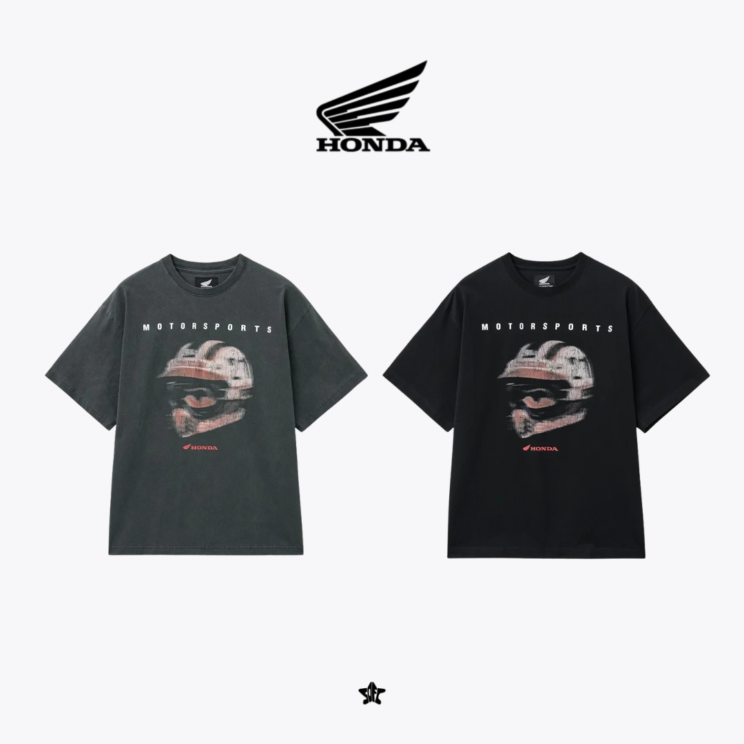HONDA Motorsports Helmet Graphic T-Shirt摩托運動頭盔圖案短袖上衣