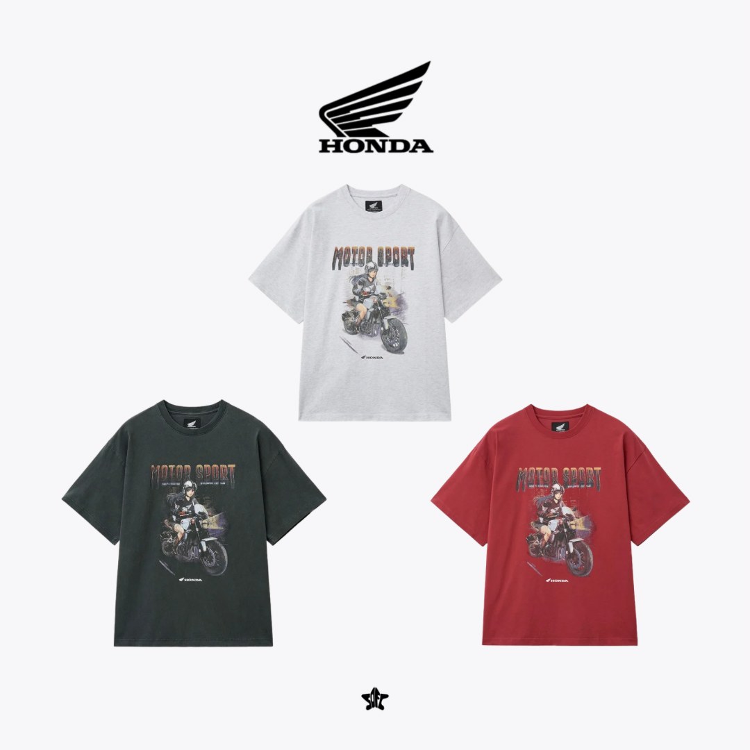 HONDA Urban Riding Artwork Motorcycle Graphic T-Shirt都市騎乘藝術印花摩托車圖案短袖上衣