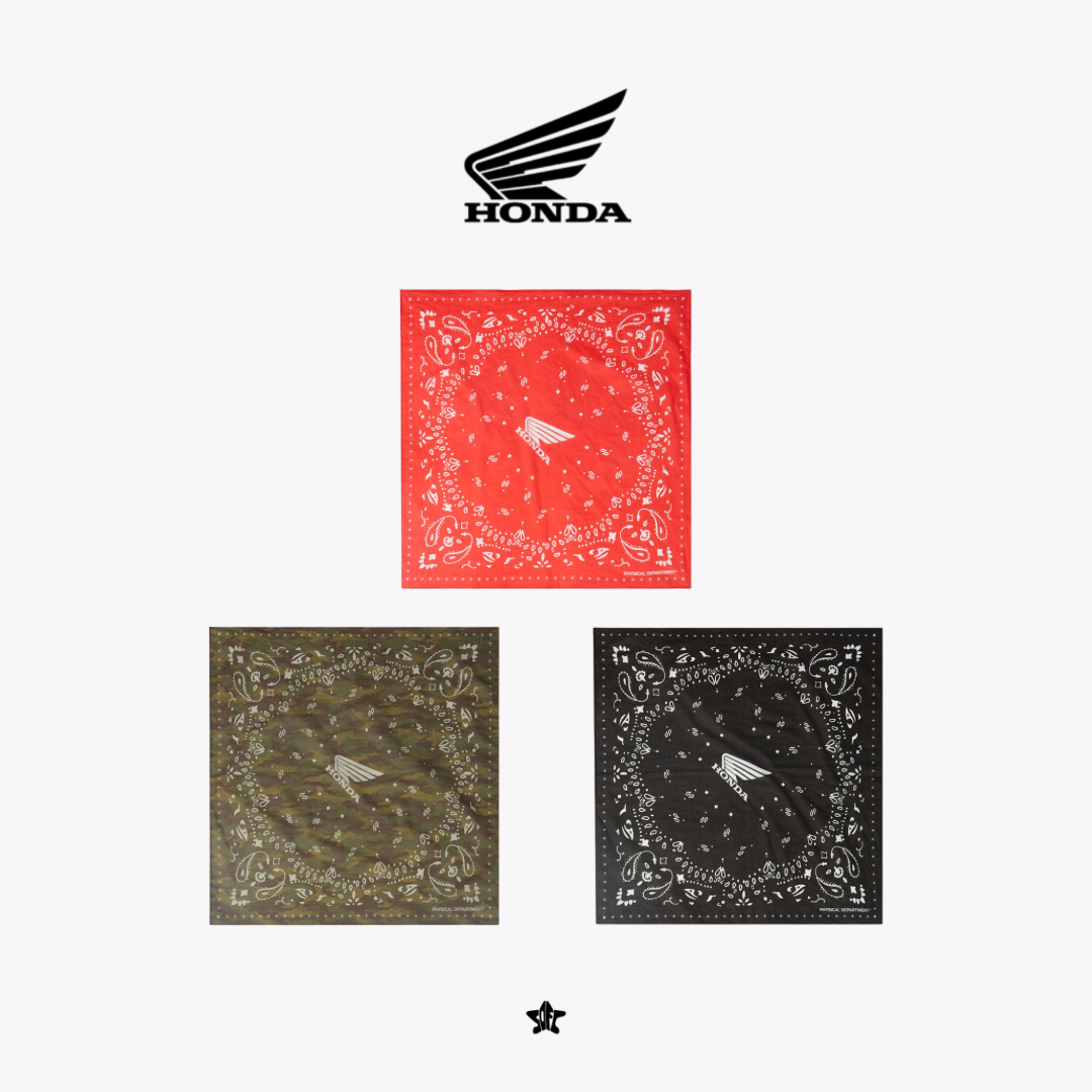 HONDA Wing Logo Bandan佩斯利圖騰方巾