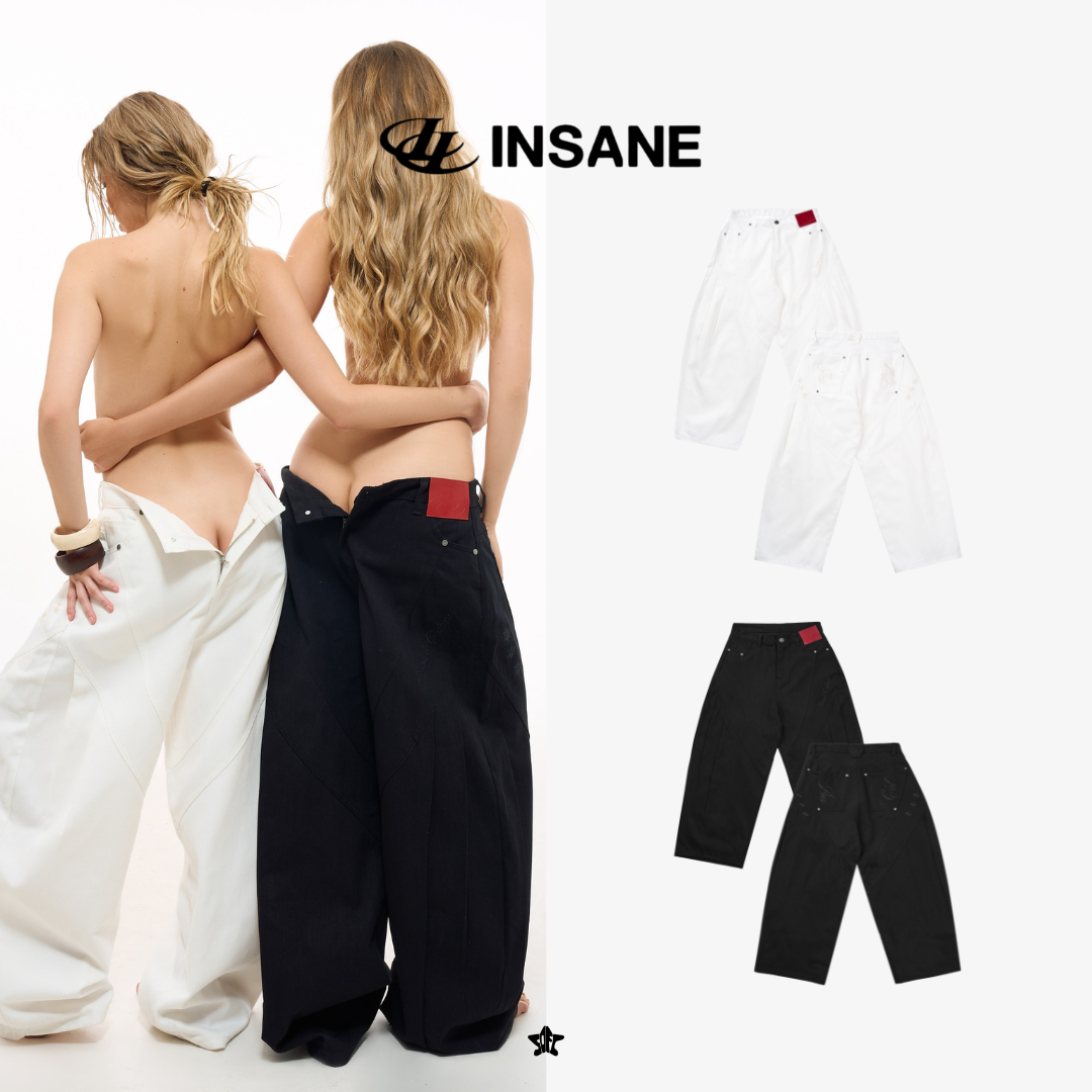 INSANE Split Pants 冬季寬版牛仔長褲