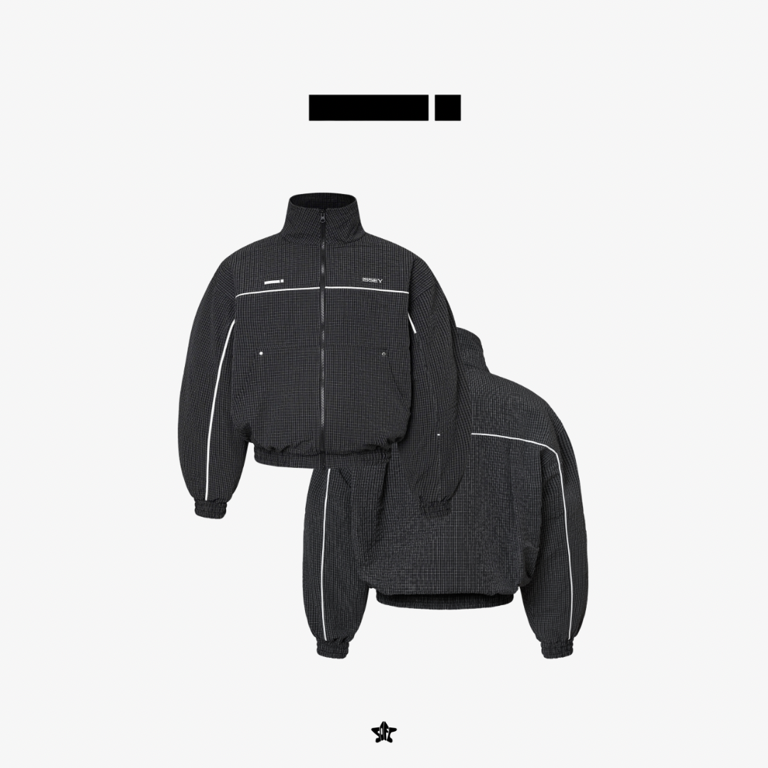 ISSEY Grid Zip Jacket格紋拉鍊外套