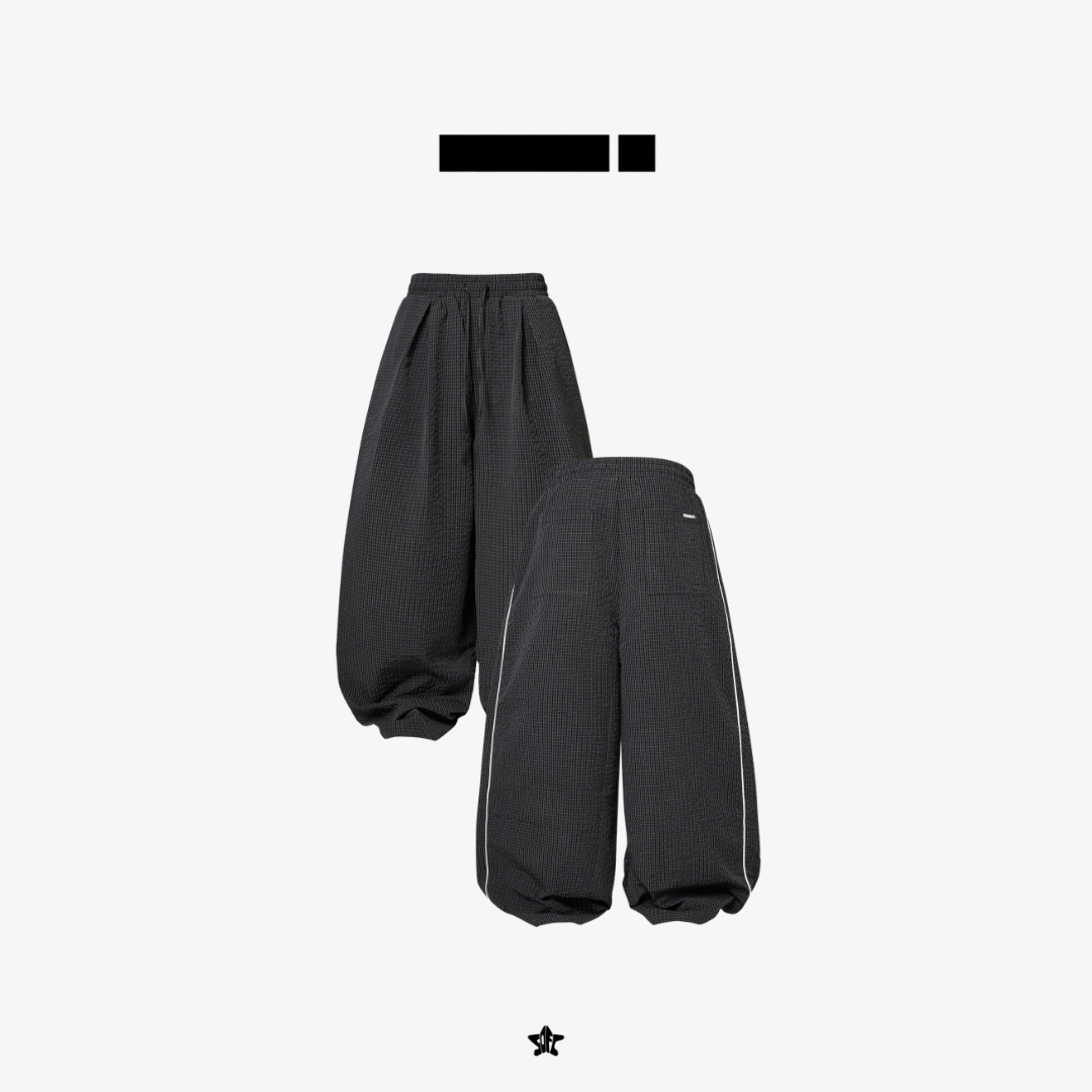 ISSEY Grid Wide Pants格紋寬褲