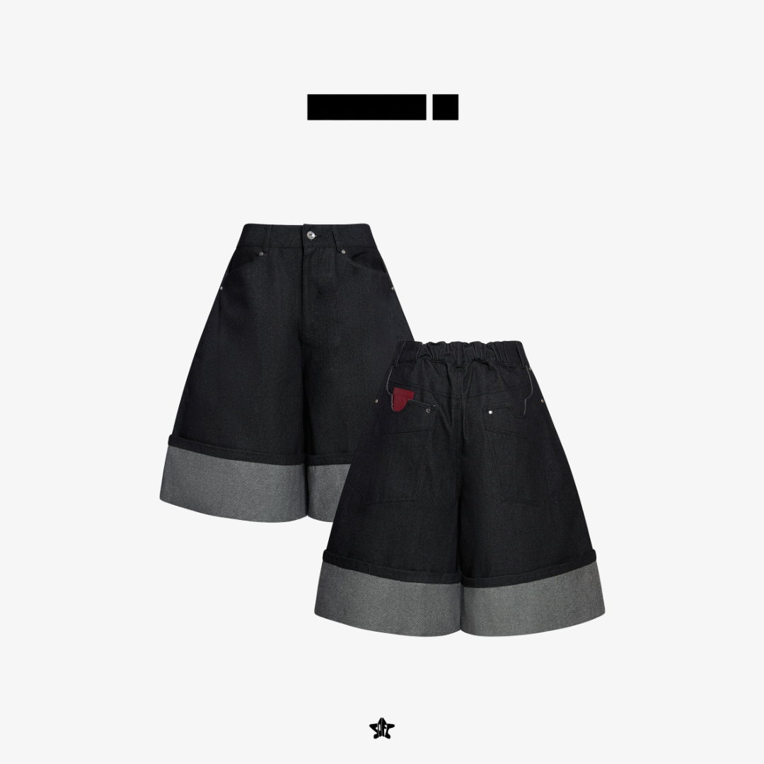 ISSEY Fold Denim Shorts反摺牛仔短褲