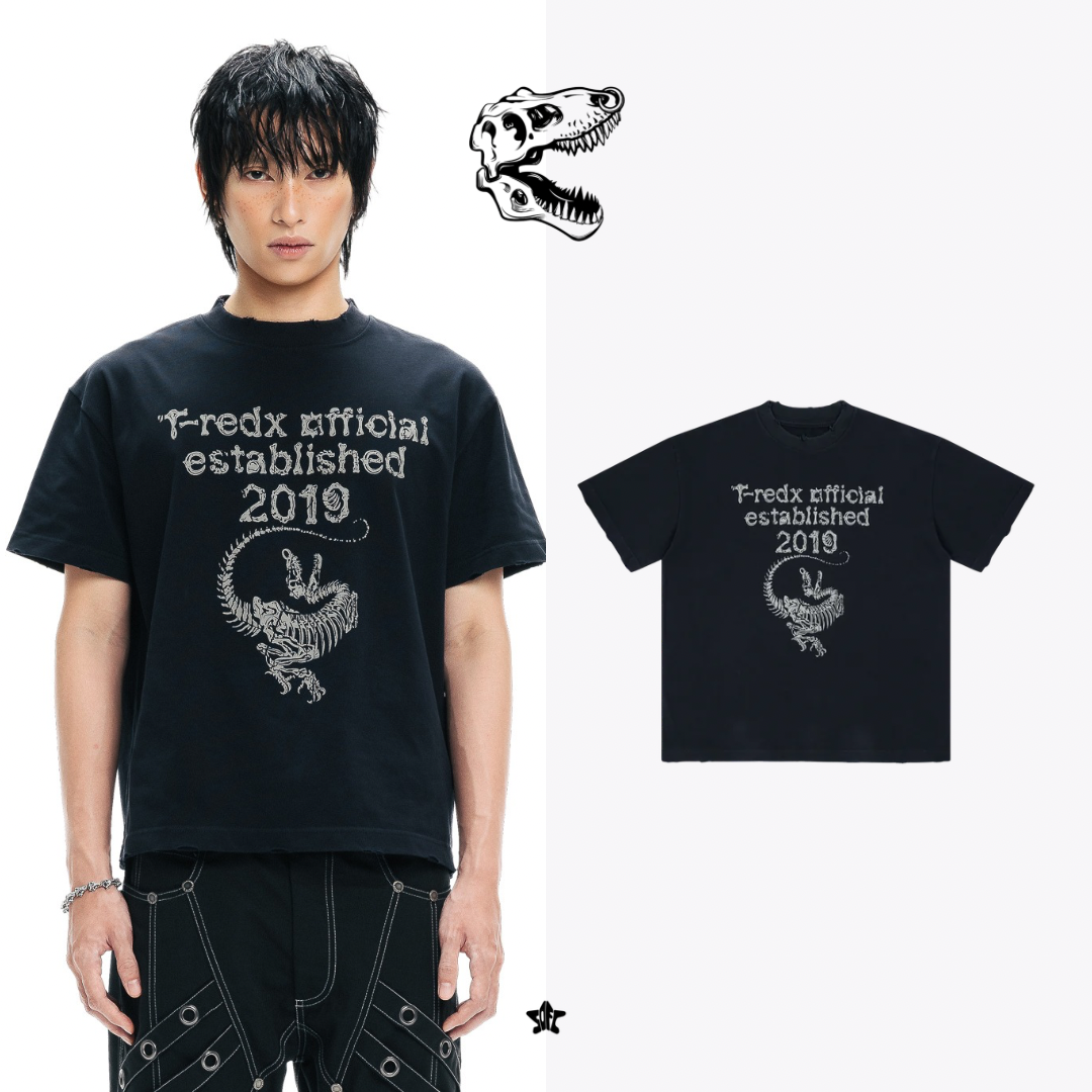 T.REDX FOSSILEDX RIB BOXY T-SHIRT羅紋短袖上衣