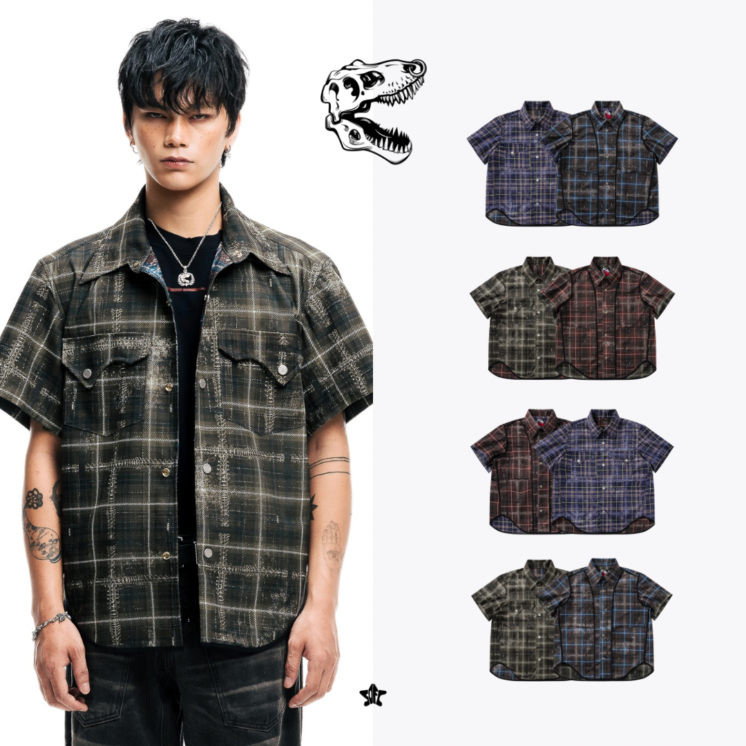T.REDX SL-DAZZLEDX REVERSIBLE SHIRT雙面翻穿短袖襯衫