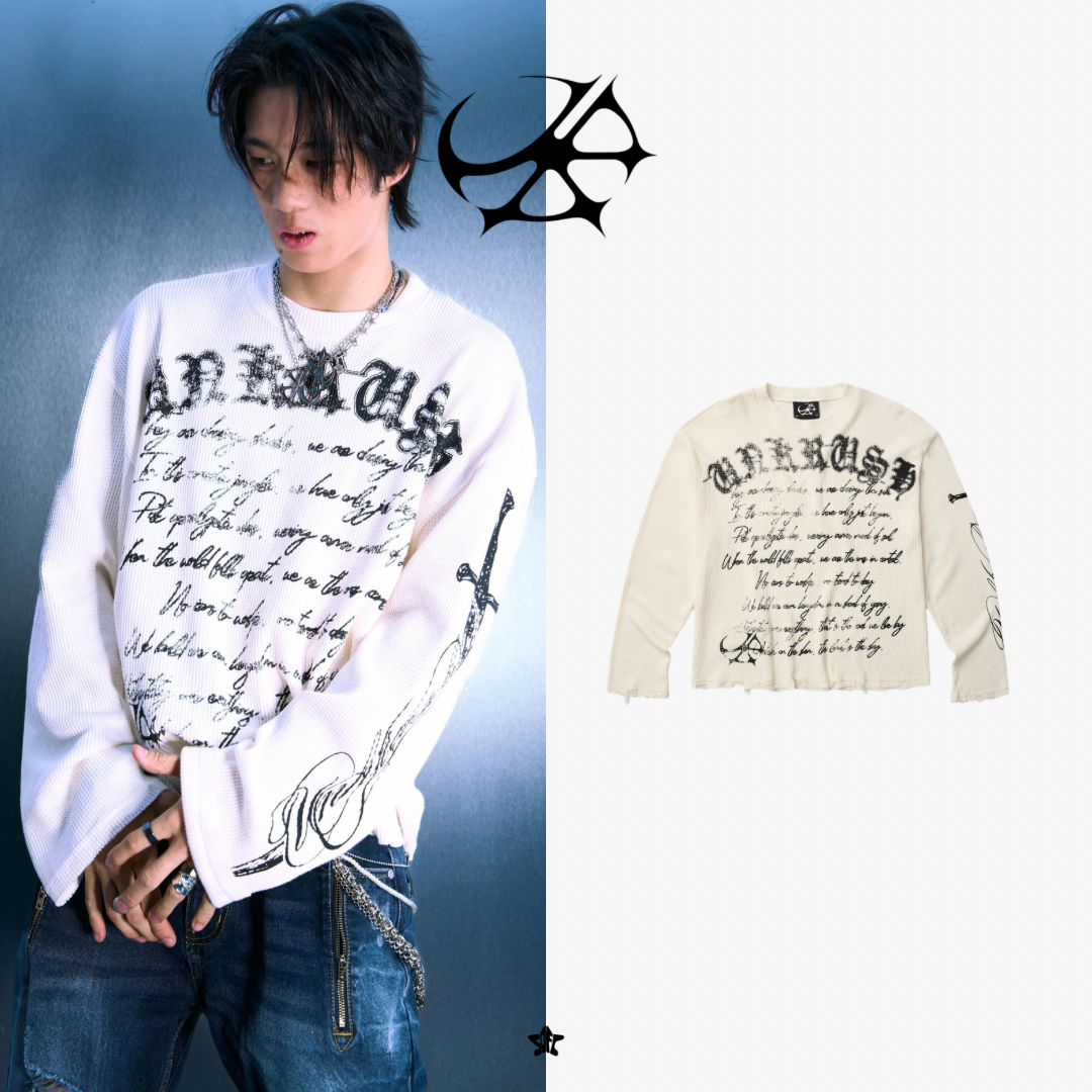UNKRUSH WARRIOR LONG SLEEVES華夫格長袖上衣