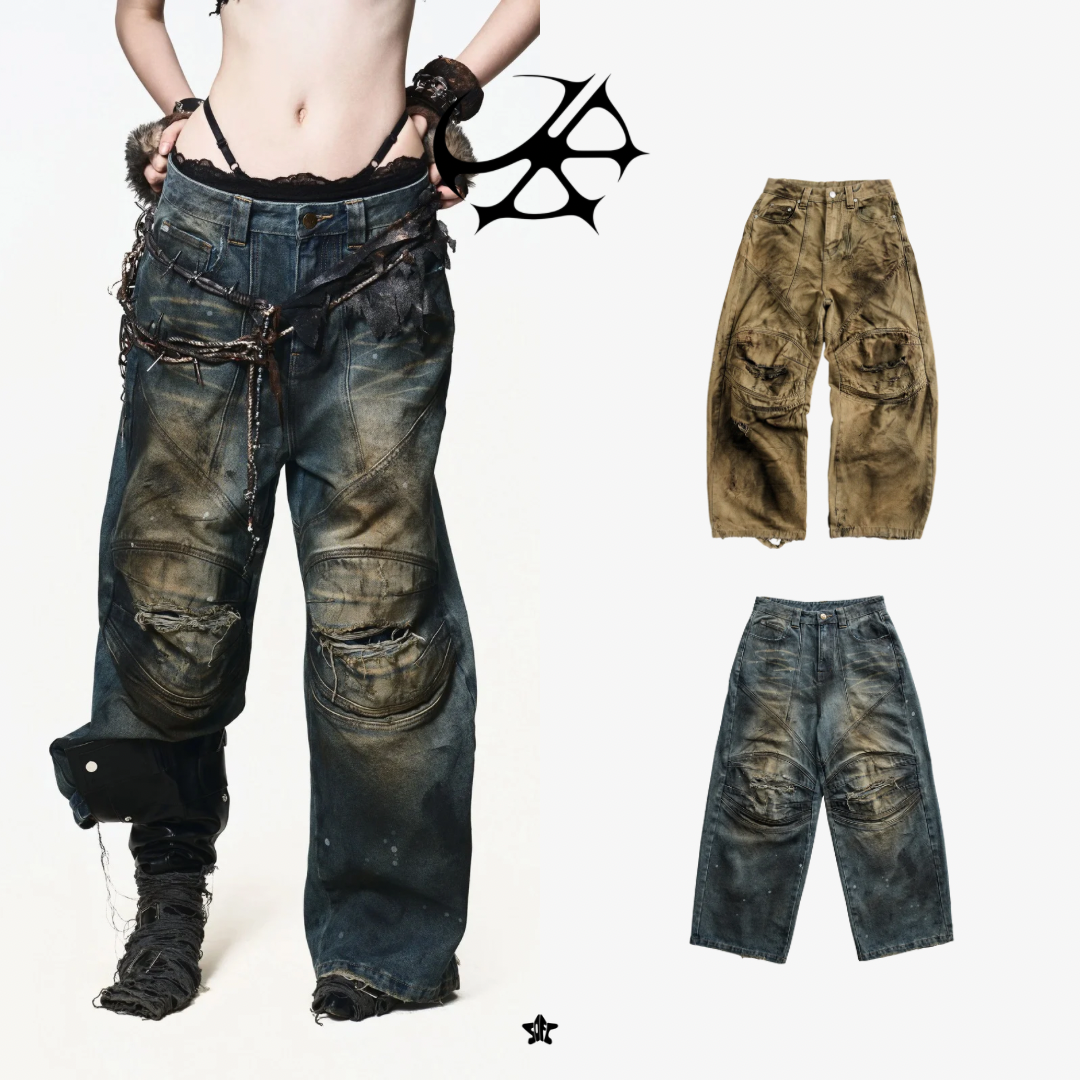 UNKRUSH SHADOW BAGGY JEAN寬鬆牛仔褲