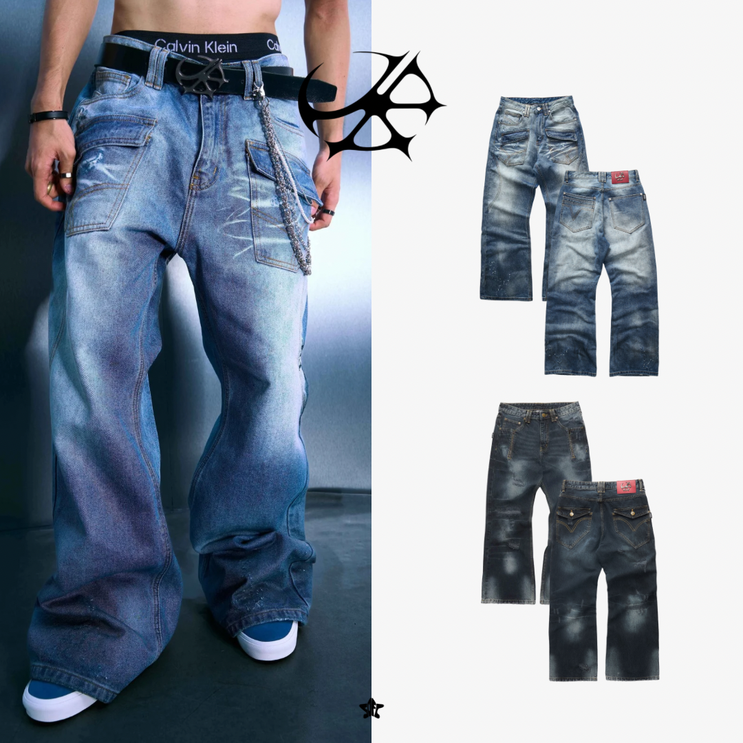 UNKRUSH TITAN BOOTCUT JEAN 靴型復古水洗牛仔褲
