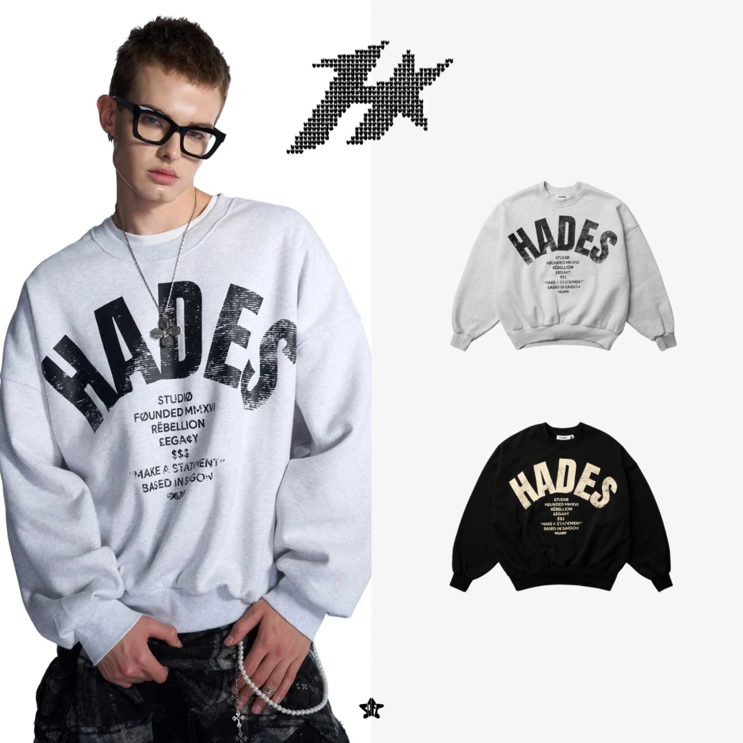 HADES OG SWEATER大學風長袖衛衣