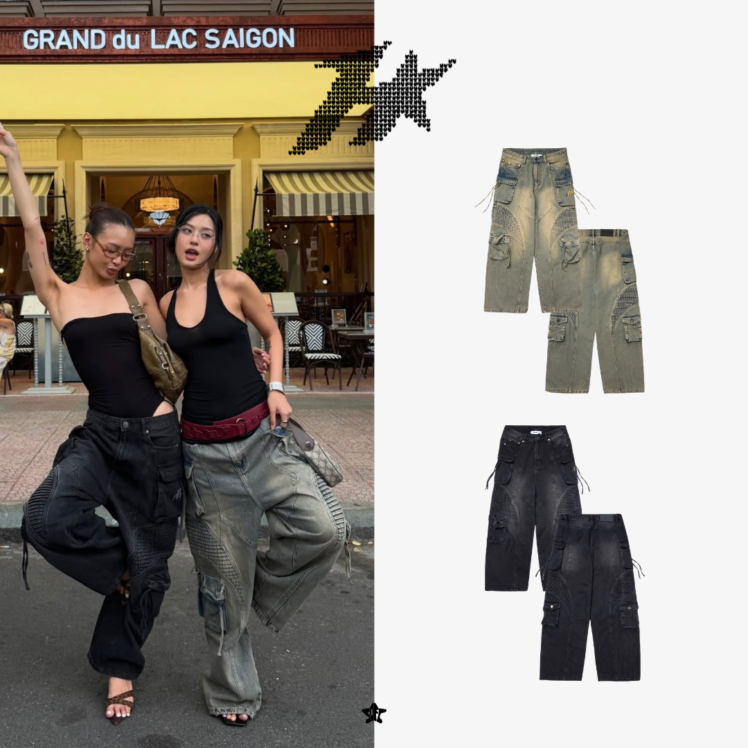 HADES WASH BAGGY DENIM TROUSERS 水洗寬版牛仔褲
