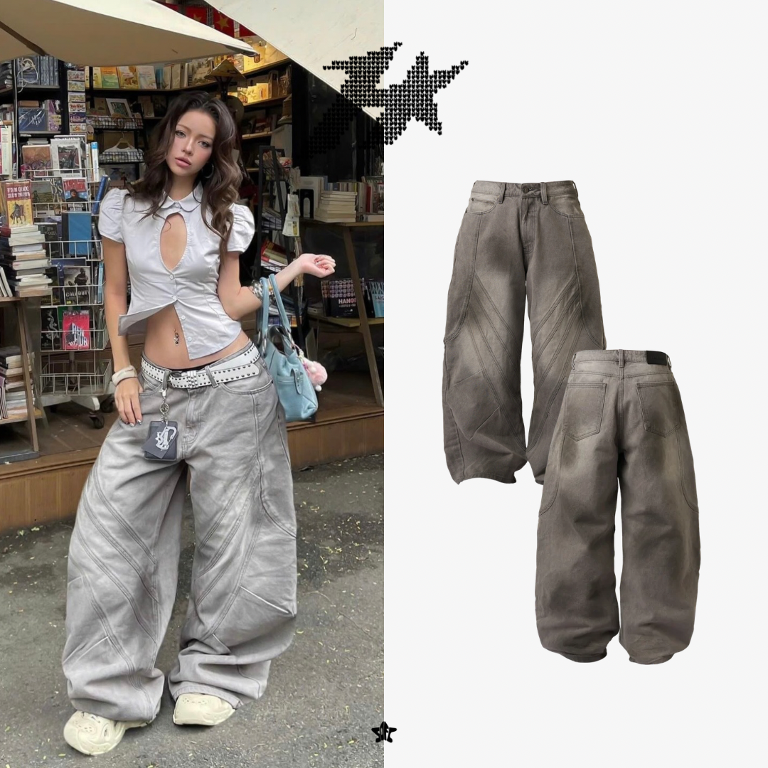 HADES CRISSCROSS WASH JEANS交叉水洗牛仔褲
