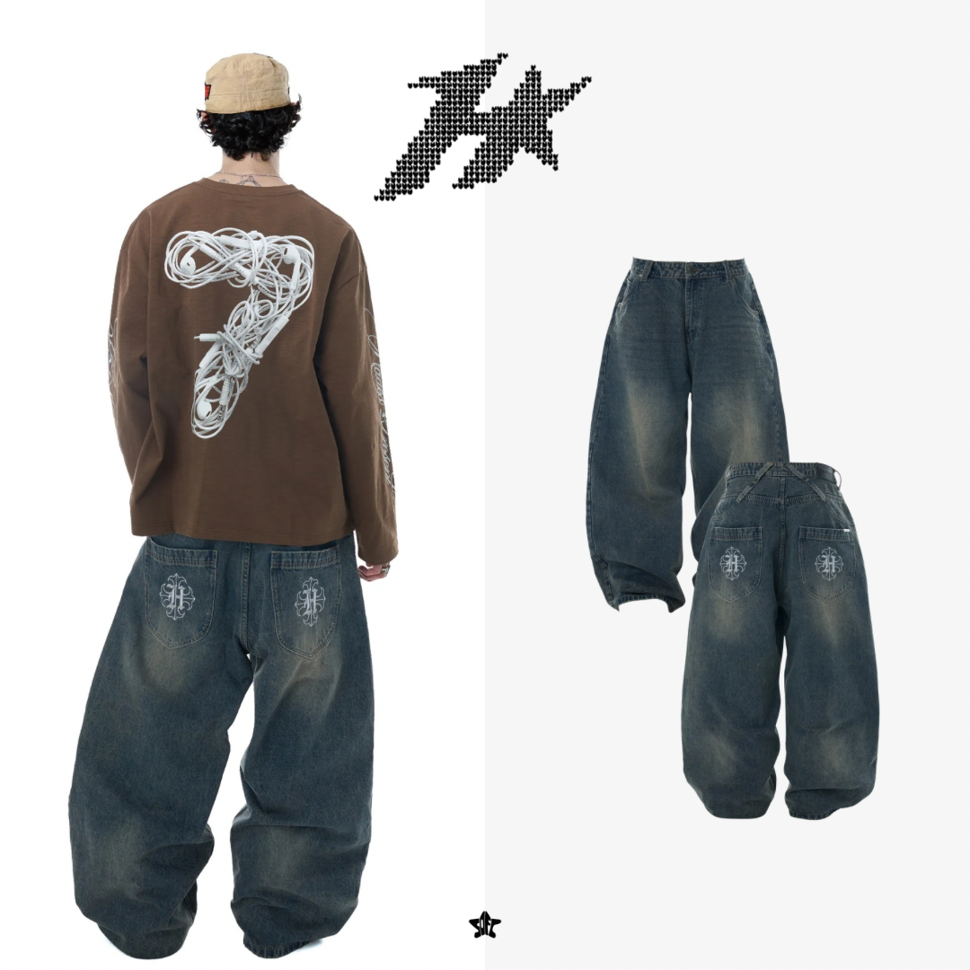 HADES SALVAGE DENIM PANTS水洗牛仔褲