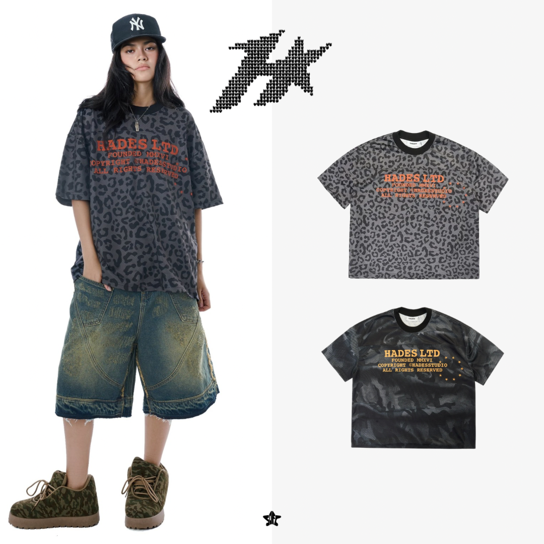 HADES WILD CAMO MESH TEE豹紋迷彩網眼短袖上衣