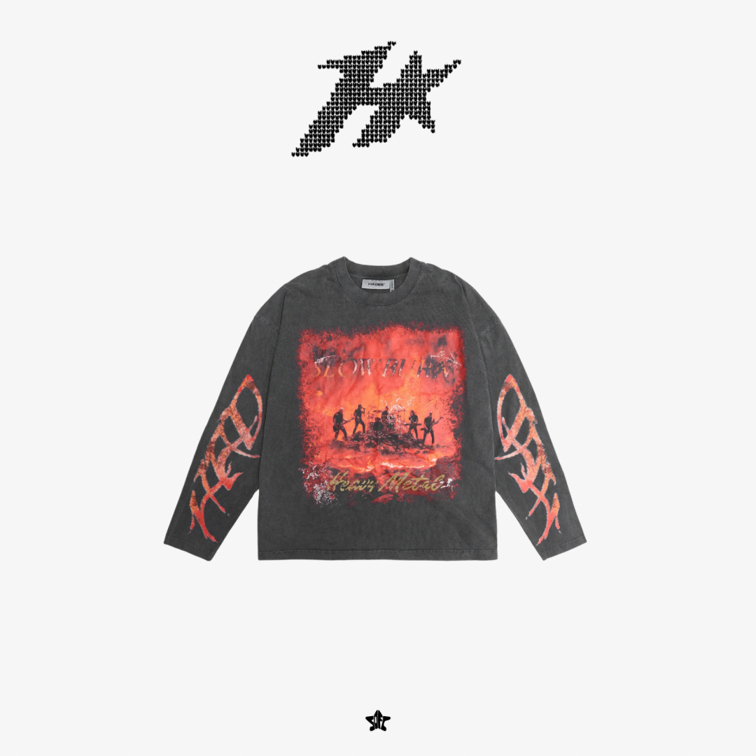 HADES SLOWBURN WASHED LONGSLEEVE慢燃水洗長袖上衣
