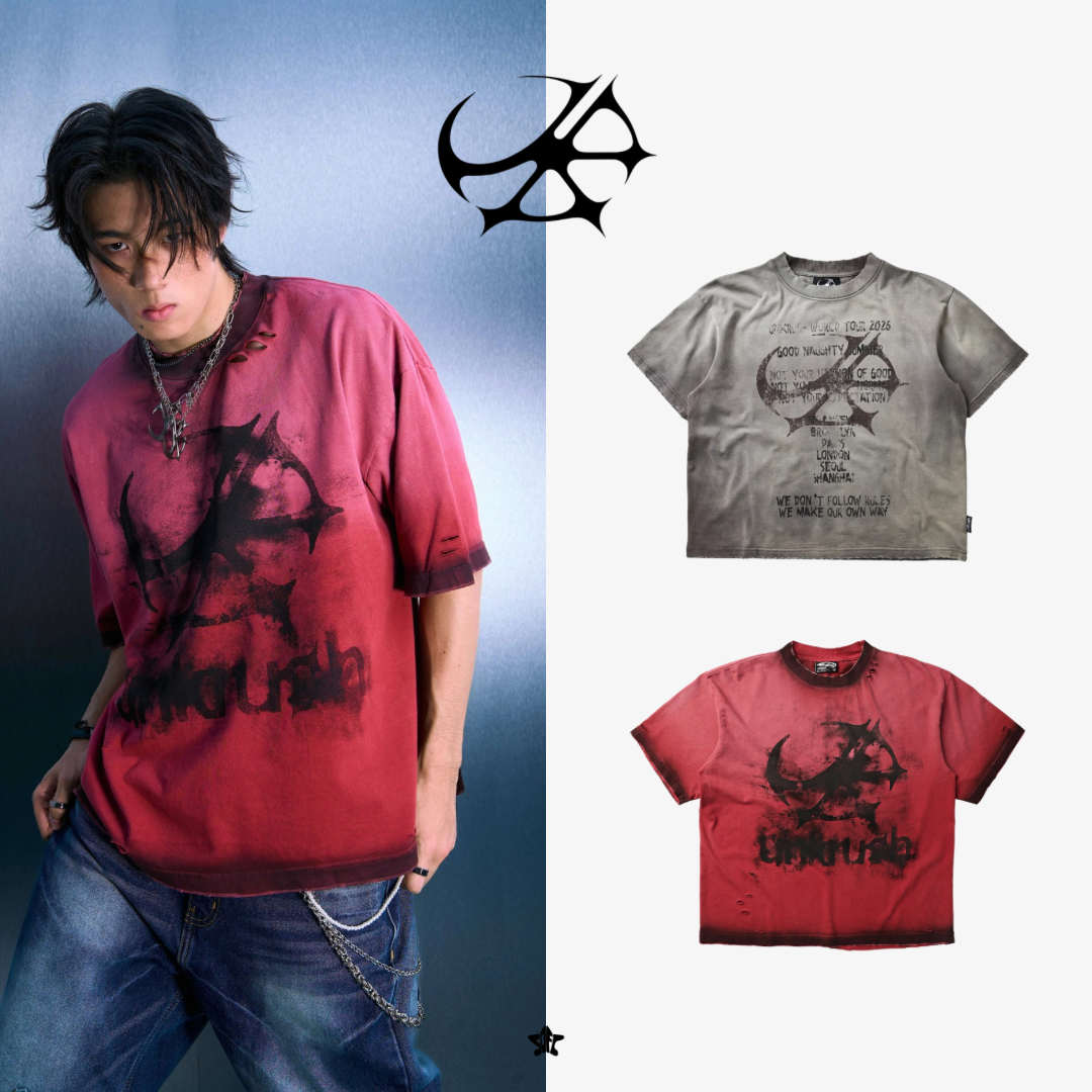 UNKRUSH NOMAD TEE噴漆水洗短袖上衣