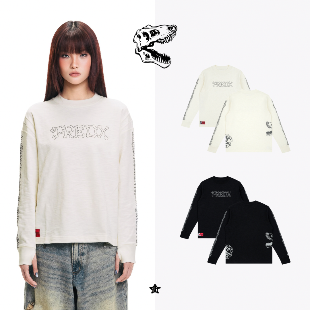T.REDX BONNIEDX SLUB LONGSLEEVE竹節棉長袖上衣