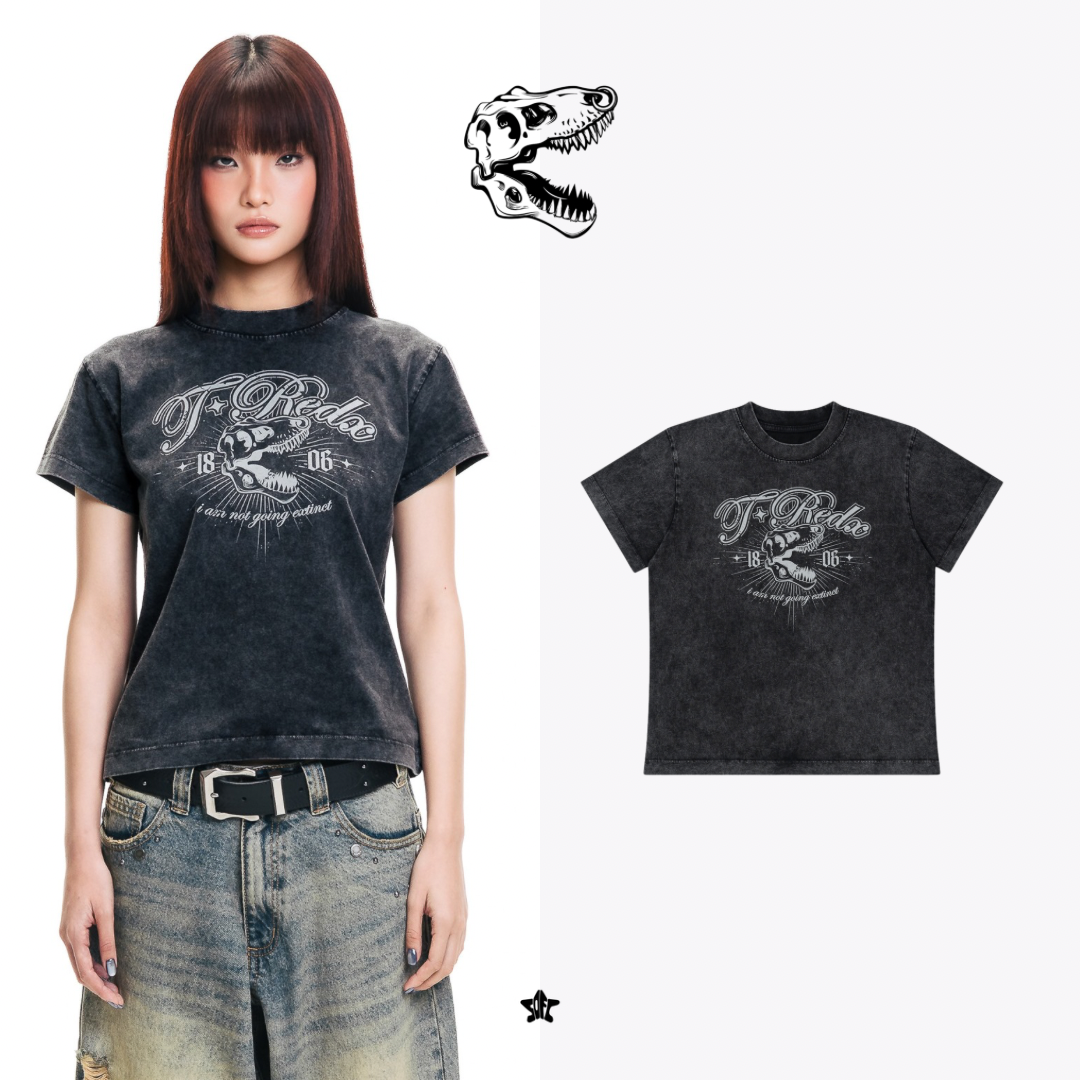T.redx BLASTEDX WASH FITTED TEE石洗修身版上衣