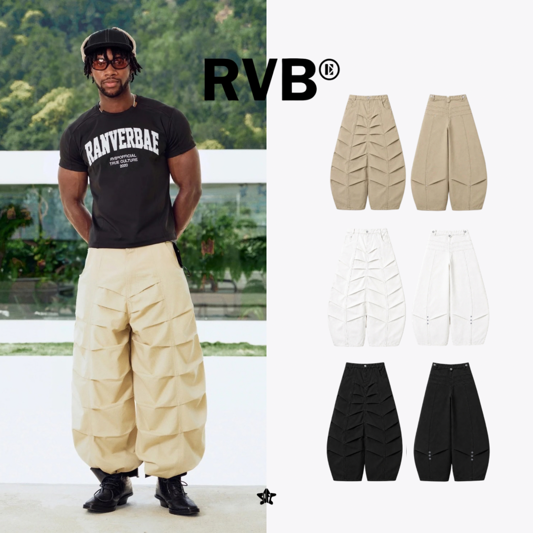 RVB KAIHO WING Pants羽翼抓褶寬管褲
